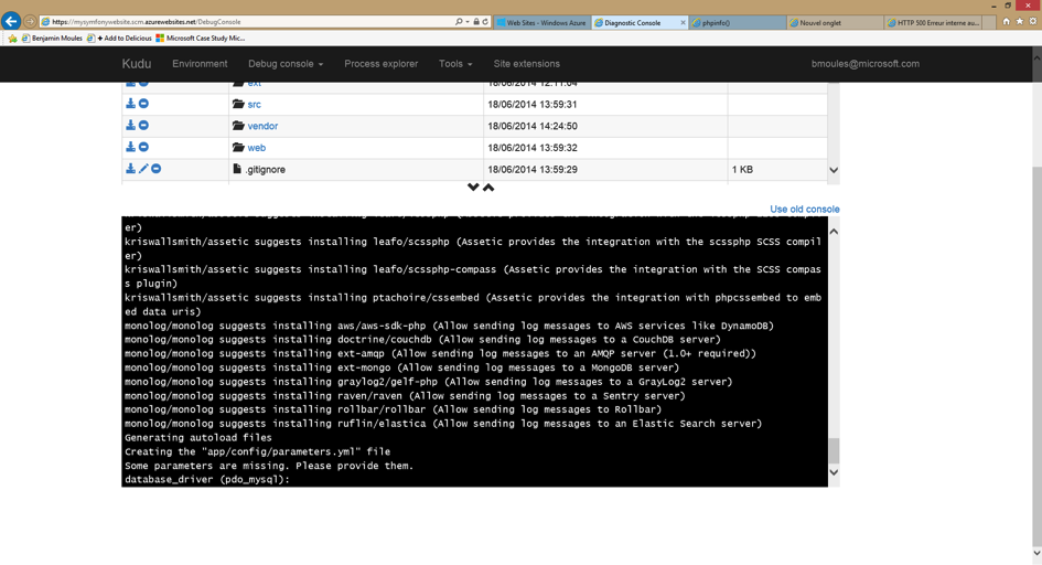 Configuring Symfony global parameters
