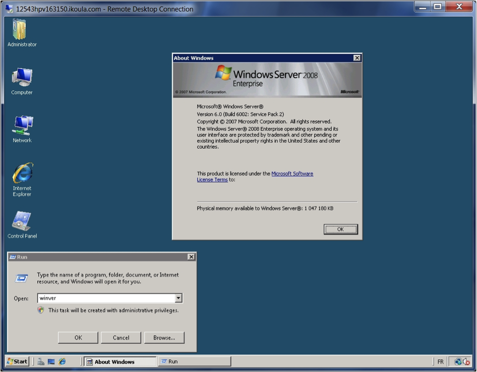 Windows Server 2003 Administration Pack Vista