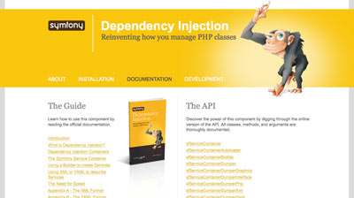 Symfony Dependency Injection Container website