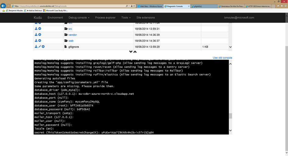 Configuring Symfony