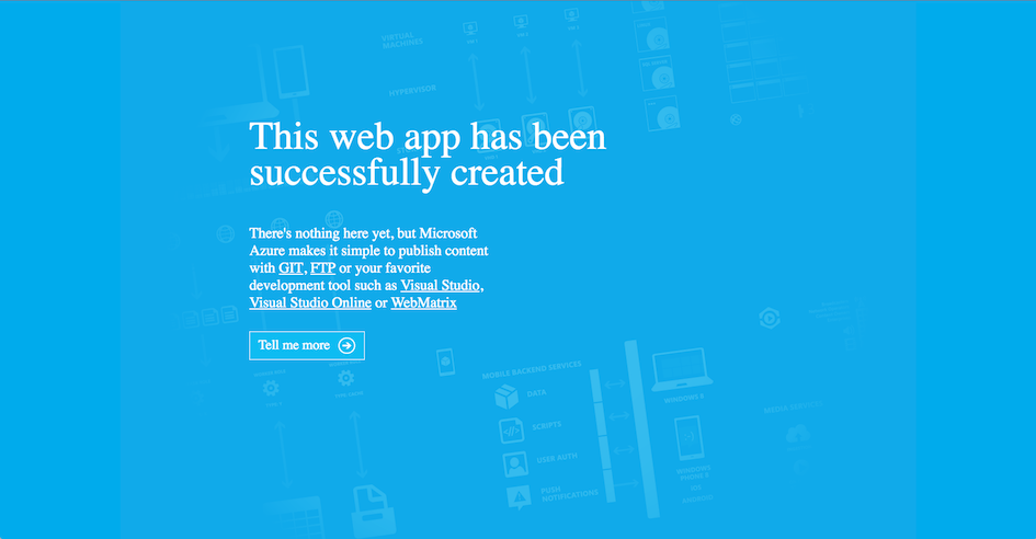 Azure Website is running
