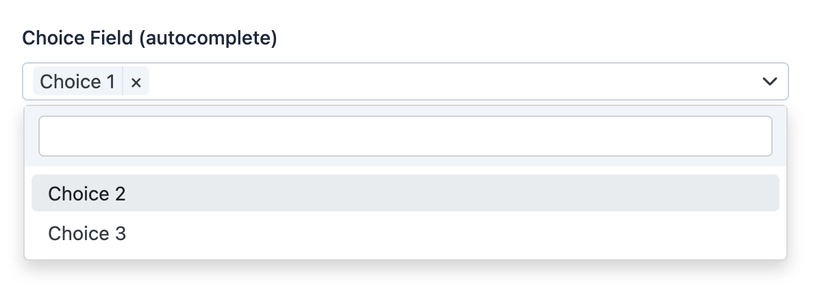 Default style of EasyAdmin choice field with autocomplete