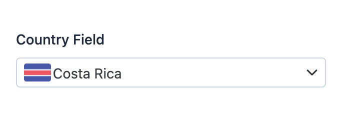 Default style of EasyAdmin country field