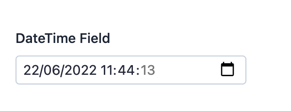 Default style of EasyAdmin datetime field