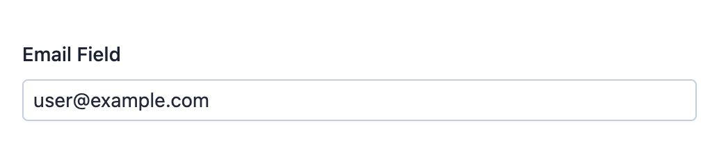Default style of EasyAdmin email field