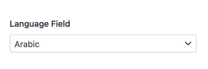 Default style of EasyAdmin language field