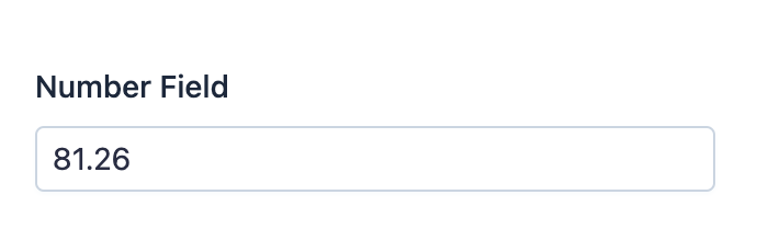 Default style of EasyAdmin number field