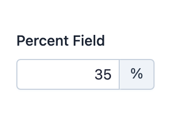 Default style of EasyAdmin percent field