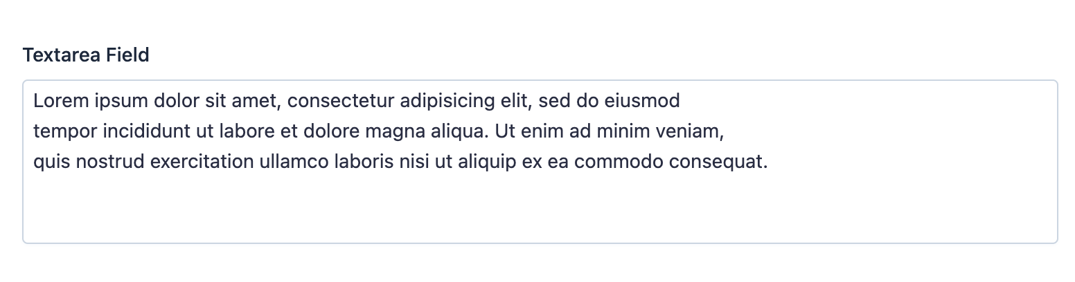 Default style of EasyAdmin textarea field