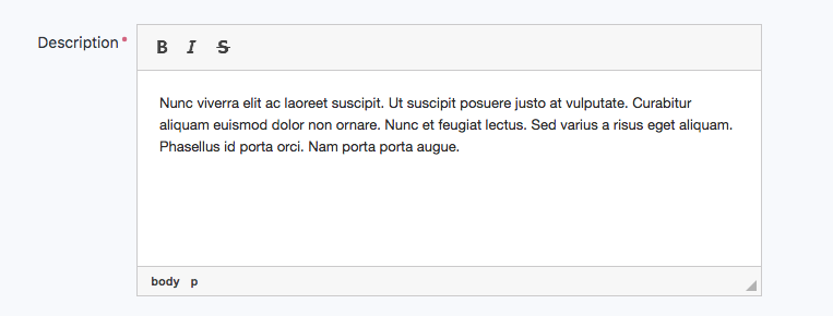Simple WYSIWYG editor