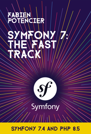 The cover of the official Symfony 7.4 book