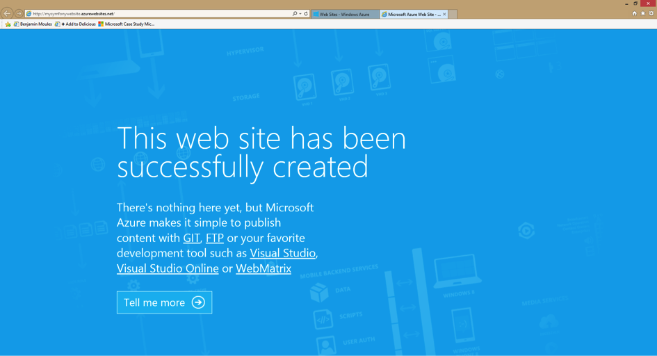 Azure Website is running