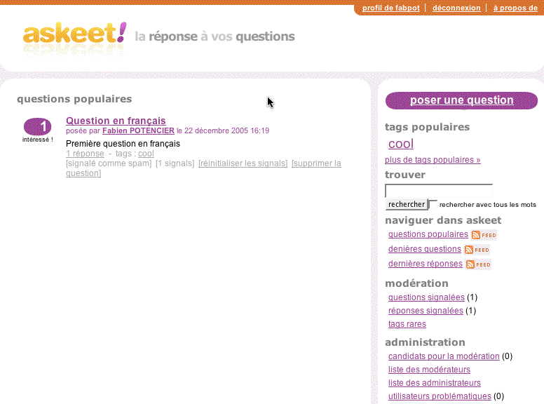 askeet in French