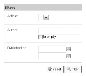 Allowing the filtering of empty author values