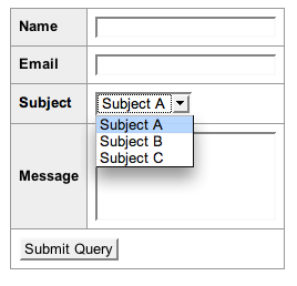 Añadiendo un campo <code>subject</code> al formulario