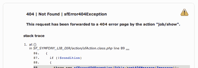 error 404 en el entorno dev