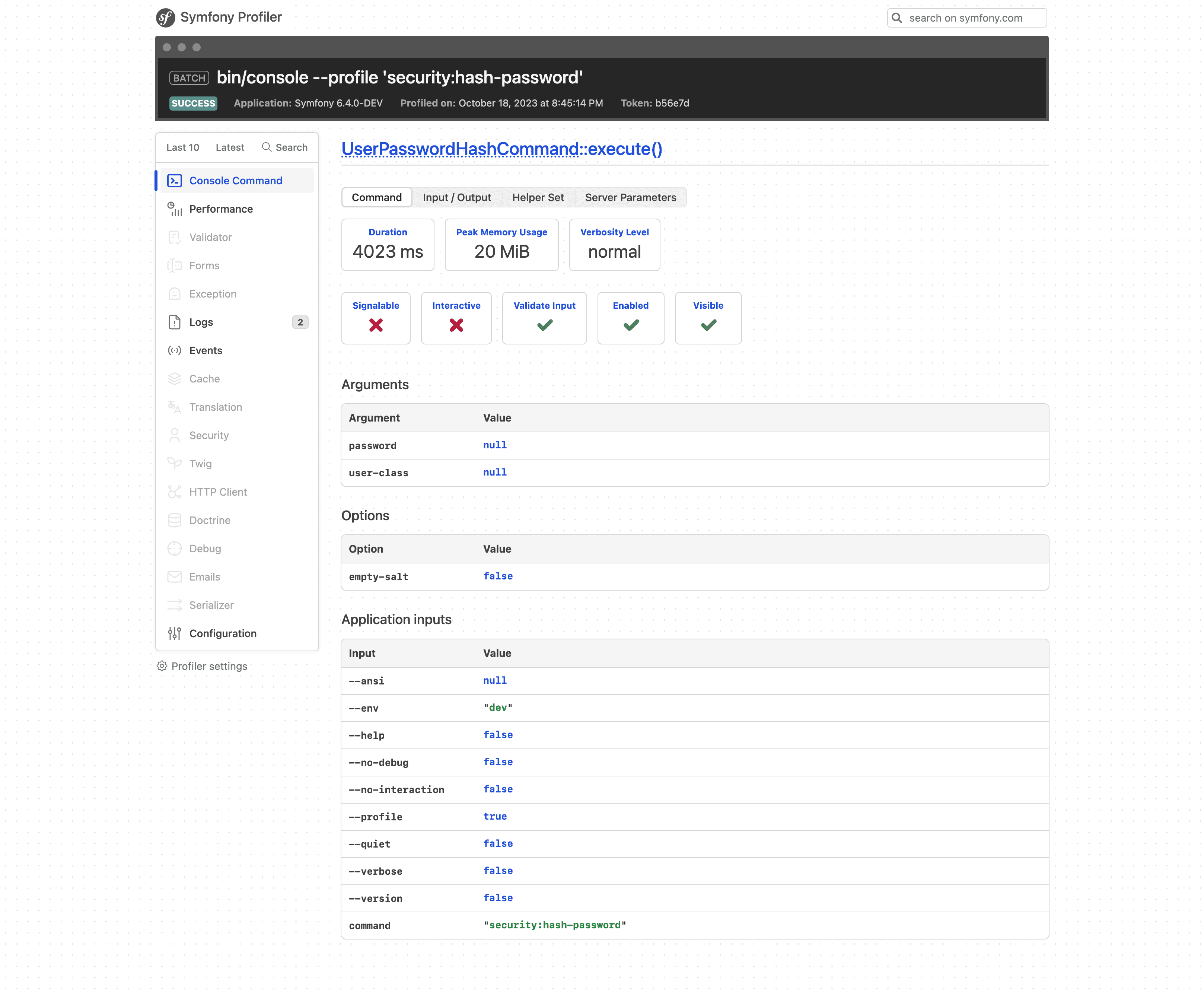 New in Symfony 6.4: Command Profiler (Symfony Blog)