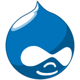Logo of the Drupal project, which uses the Polyfill PHP 8.0 Symfony component